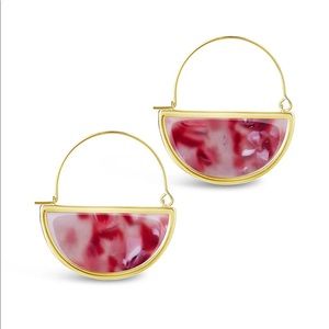 Sterling Forever Half Moon Dangle Earrings NWT